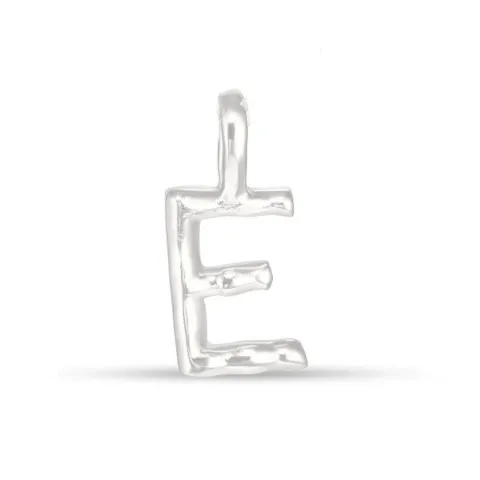 letter e hanger in zilver