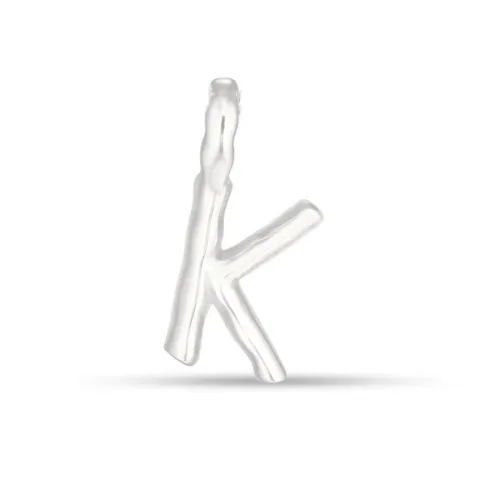 letter k hanger in zilver