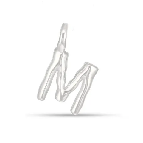 letter m hanger in zilver
