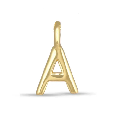 letter a hanger in verguld sterlingzilver