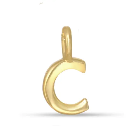 letter c hanger in verguld sterlingzilver