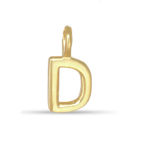 letter d hanger in verguld sterlingzilver