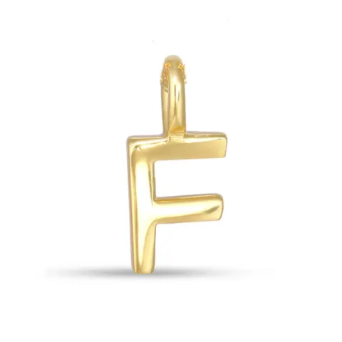 letter f hanger in verguld sterlingzilver