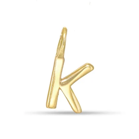 letter k hanger in verguld sterlingzilver