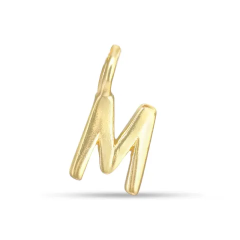 letter m hanger in verguld sterlingzilver