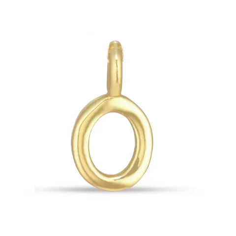 letter o hanger in verguld sterlingzilver