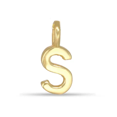 letter s hanger in verguld sterlingzilver