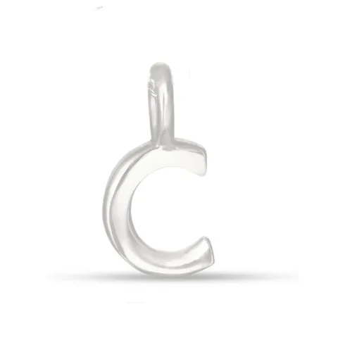 letter c hanger in zilver