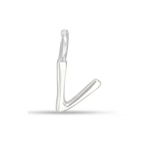 letter v hanger in zilver