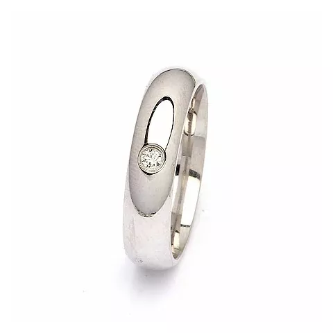 Trouwring in zilver 0,05 ct