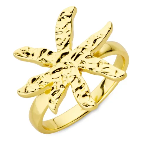 bloem ring in verguld messing - Eliné