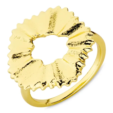 bloem ring in verguld messing - Eliné