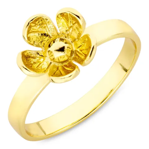 bloem ring in verguld messing - Eliné