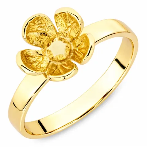 bloem ring in verguld messing - Eliné