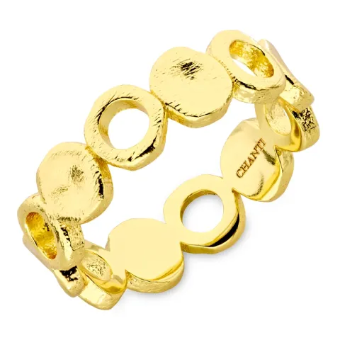 rond ring in verguld messing - Eliné