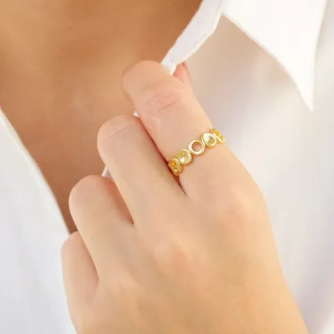 rond ring in verguld messing - Eliné