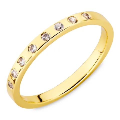 zirkoon ring in verguld messing - Eliné