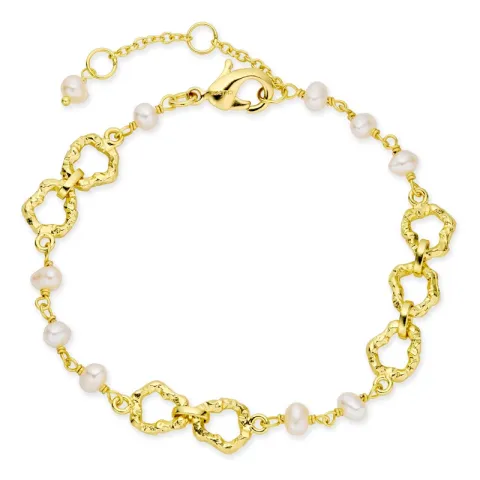 parel armband in verguld messing - Eliné