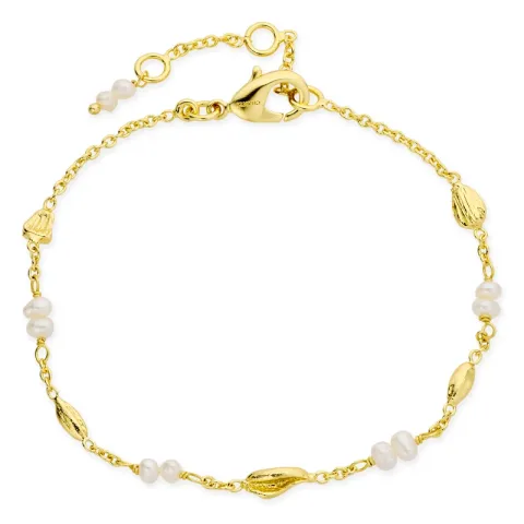 parel armband in verguld messing - Eliné