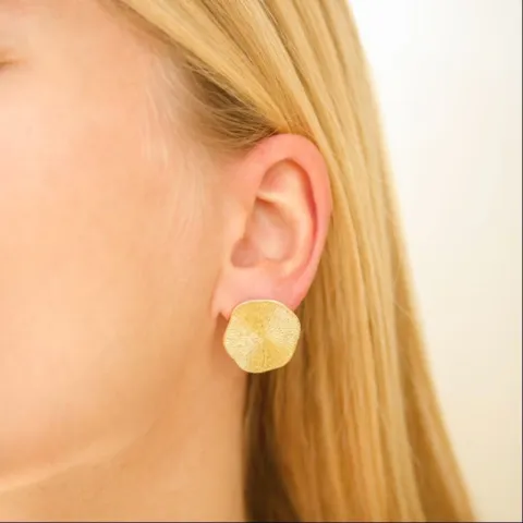 oorbellen in verguld messing - Eliné