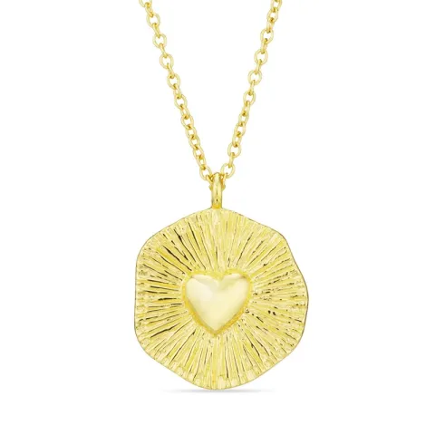 hart ketting in verguld messing - Eliné