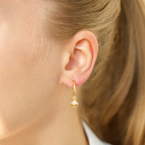 parel halfcreool in verguld messing - Eliné