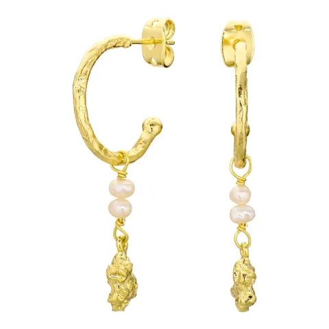 parel halfcreool in verguld messing - Eliné