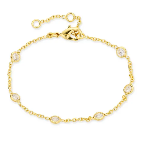 zirkoon armband in verguld messing - Eliné