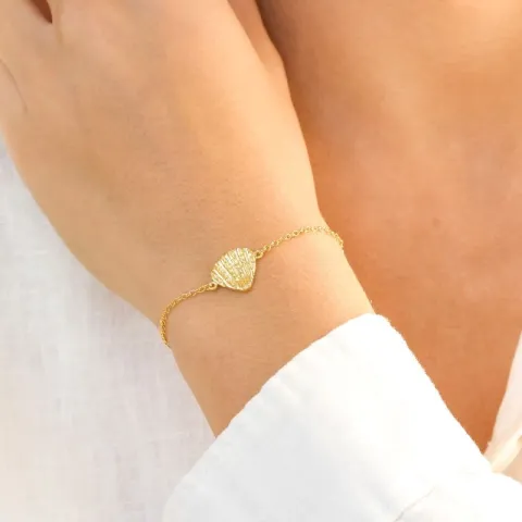 mossel armband in verguld messing - Eliné