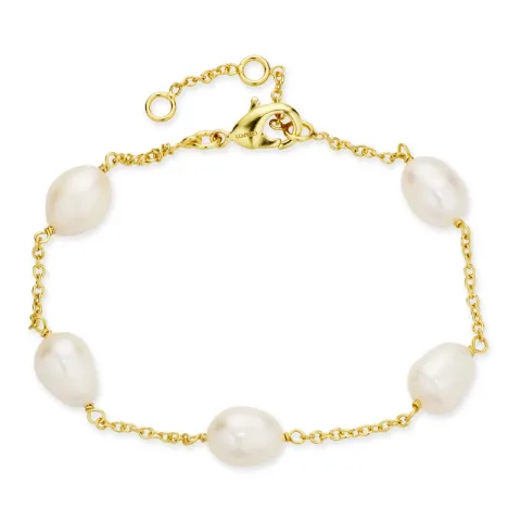 parel armband in verguld messing - Eliné