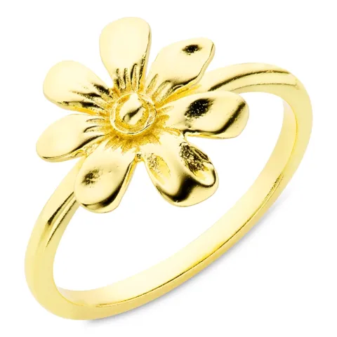 bloem ring in verguld messing - Eliné