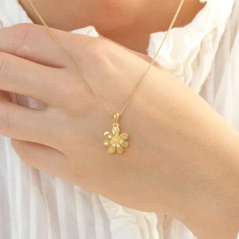 bloem hanger in verguld messing - Eliné