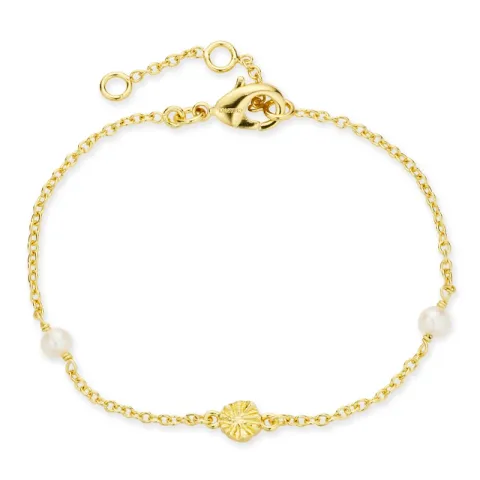 parel armband in verguld messing - Eliné