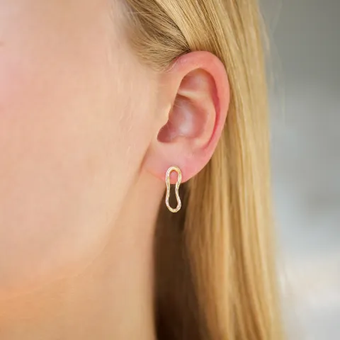 oorbellen in verguld messing - Eliné