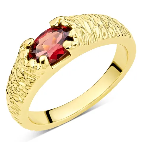 granaat ring in verguld messing - Eliné