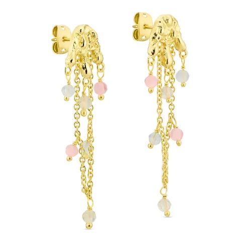 oorbellen in verguld messing - Eliné