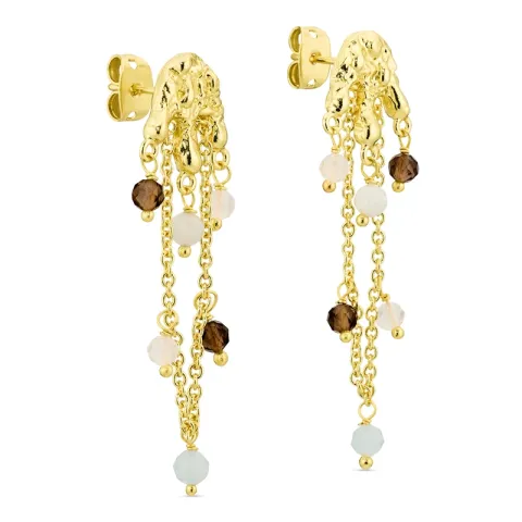 oorbellen in verguld messing - Eliné