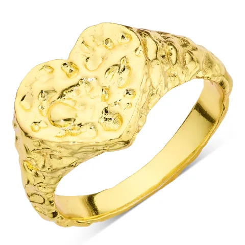hart ring in verguld messing - Eliné