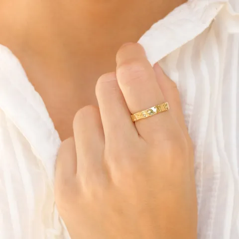 ring in verguld messing - Eliné