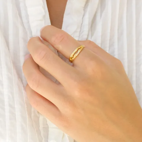 ring in verguld messing - Eliné