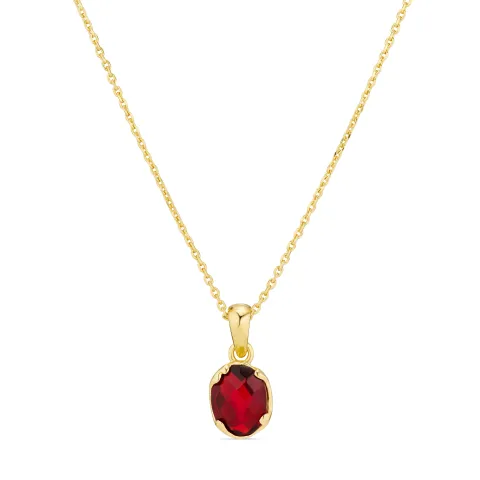 granaat ketting met hanger in verguld messing - Eliné