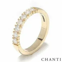 Elegant briljant trouwring in 14 karaat goud 0,07 ct