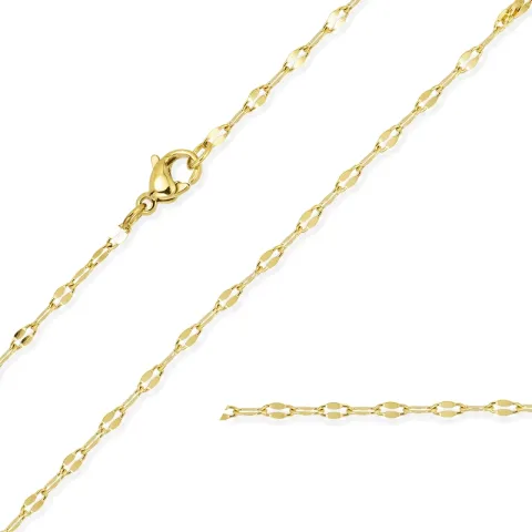 waterproof ketting in verguld staal 42 cm x 2 mm  - OCEANA