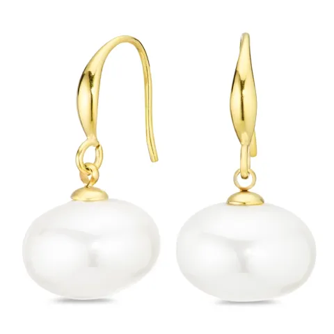 waterproof parel oorbellen in verguld staal - OCEANA