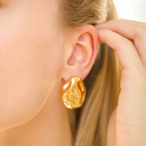 waterproof oorbellen in verguld staal - OCEANA