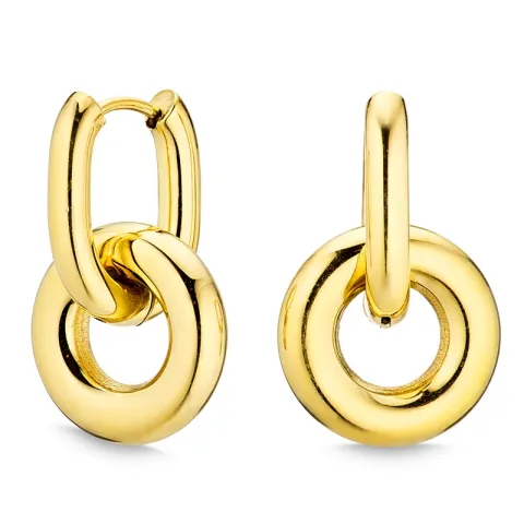 waterproof oorbellen in verguld staal - OCEANA