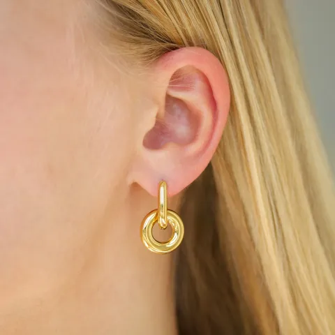 waterproof oorbellen in verguld staal - OCEANA