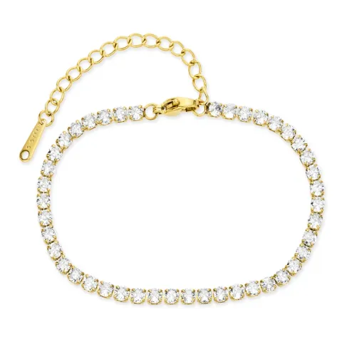 waterproof tennisarmband in verguld staal - OCEANA