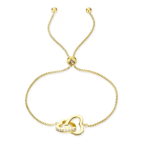 waterproof hart armband in verguld staal - OCEANA