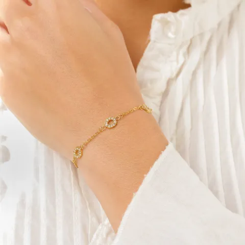 waterproof zirkoon armband in verguld staal - OCEANA